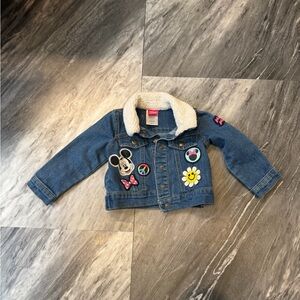 Disney Blue Jean Jacket with Fun Patches